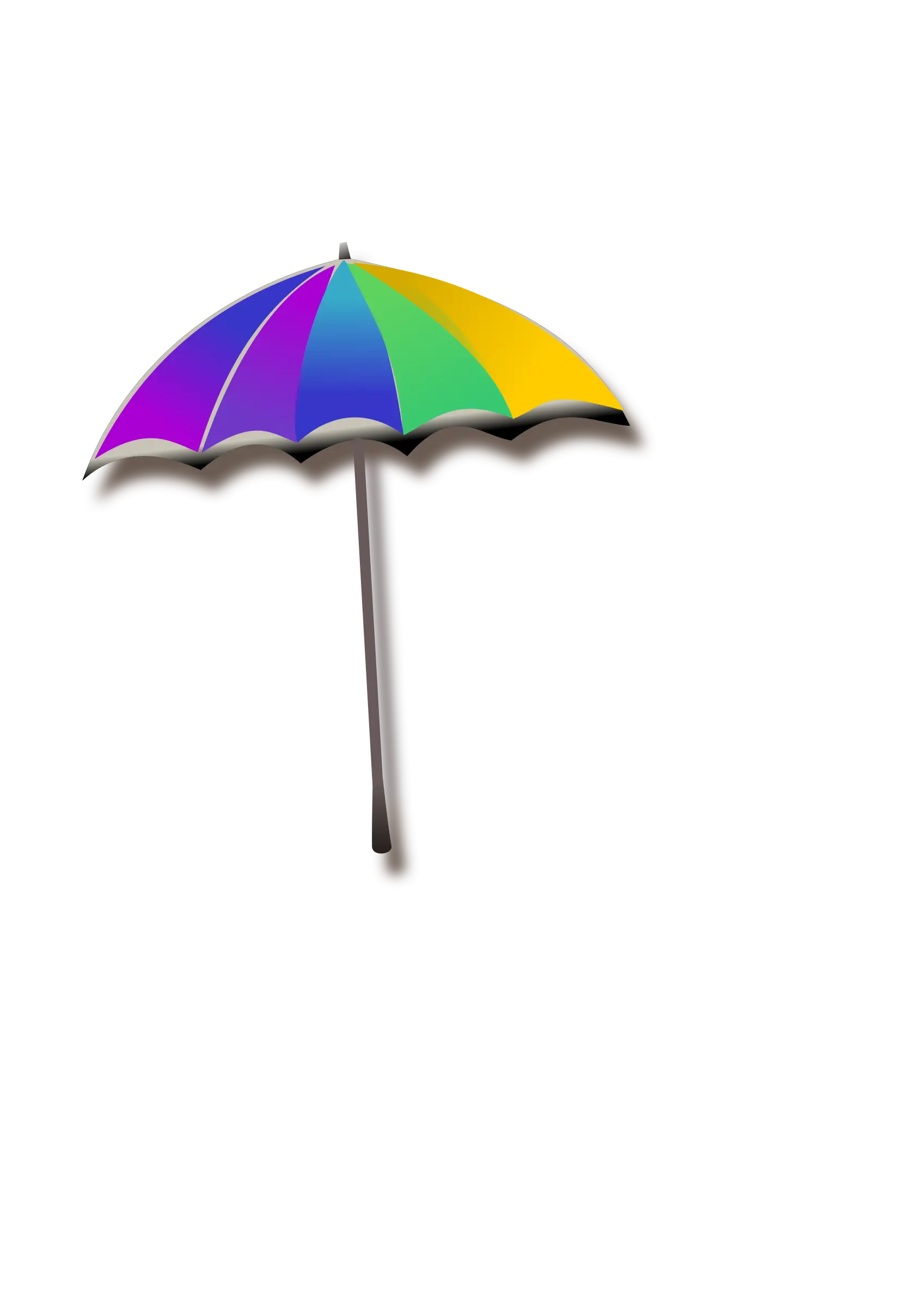 Multicolored Umbrella for Rainy Days