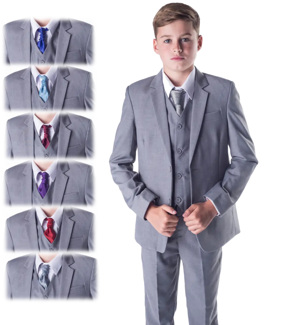 Young Boy in Formal Suit with Ties
