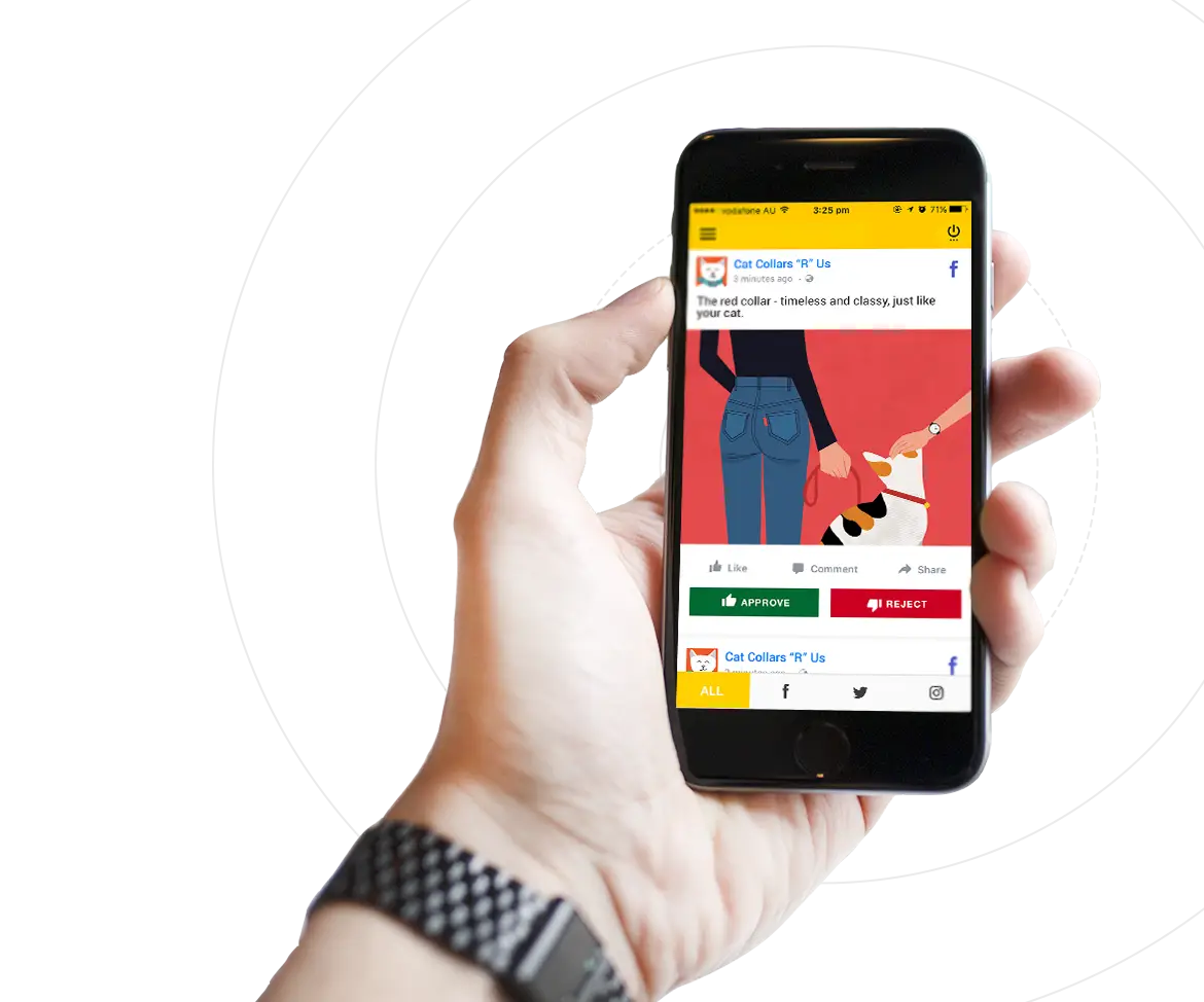 Hand Holding Smartphone with App