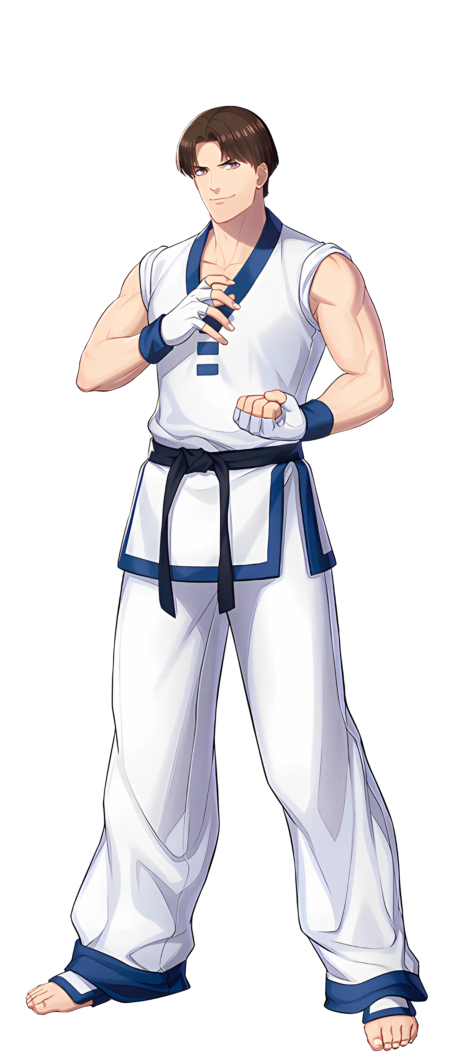 Martial Artist in White Uniform
