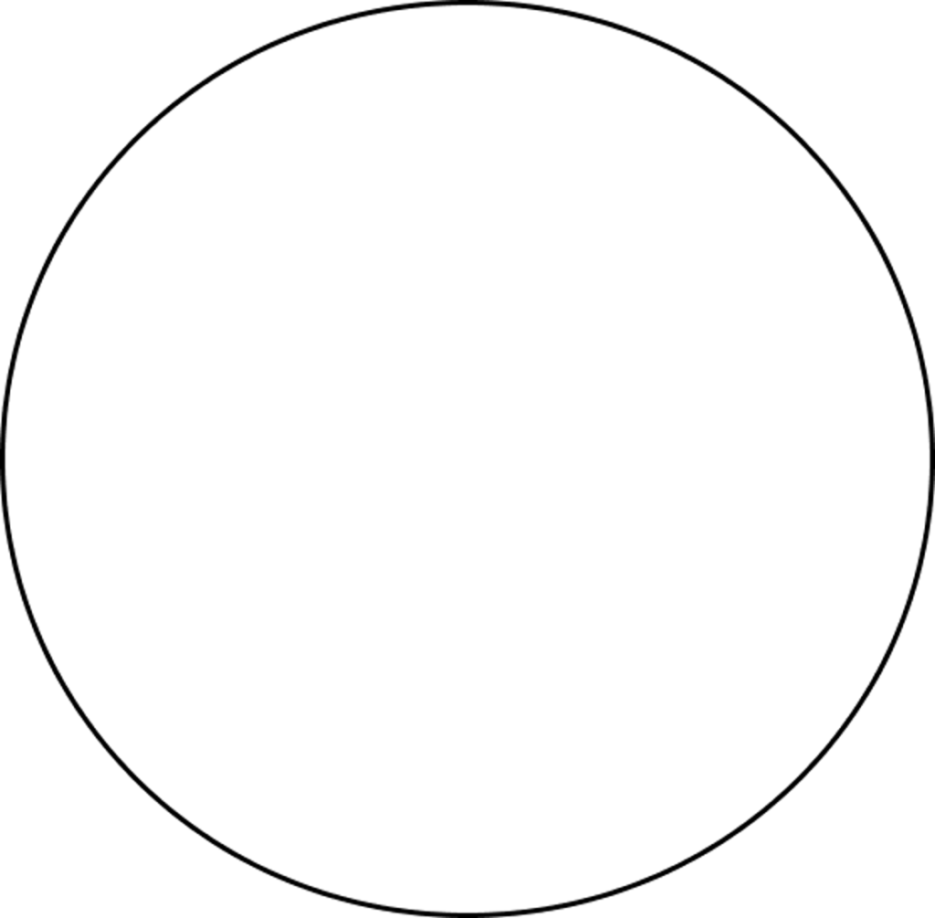 Black Outline Circle on Transparent Background