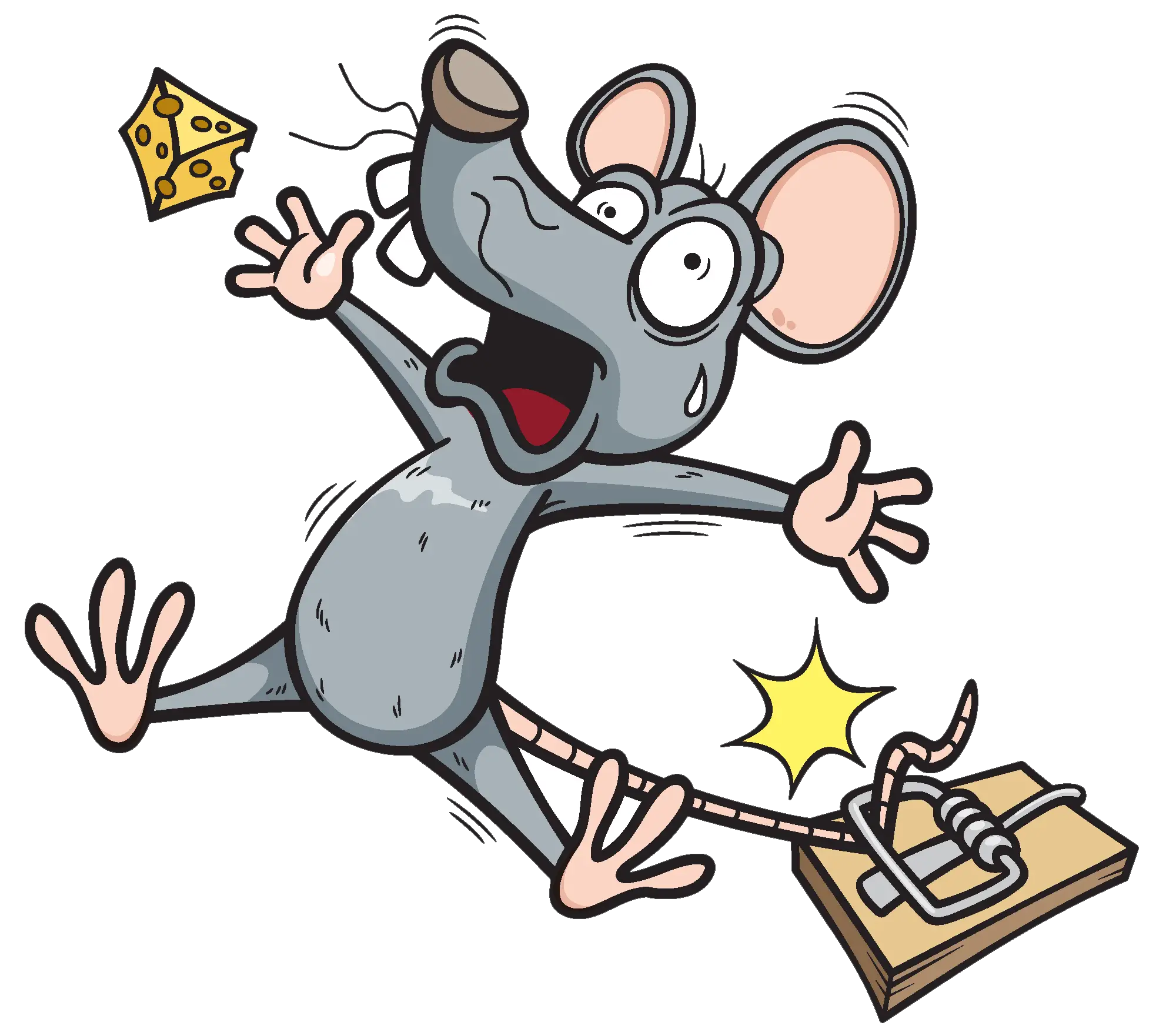 Cartoon Mouse and Trap