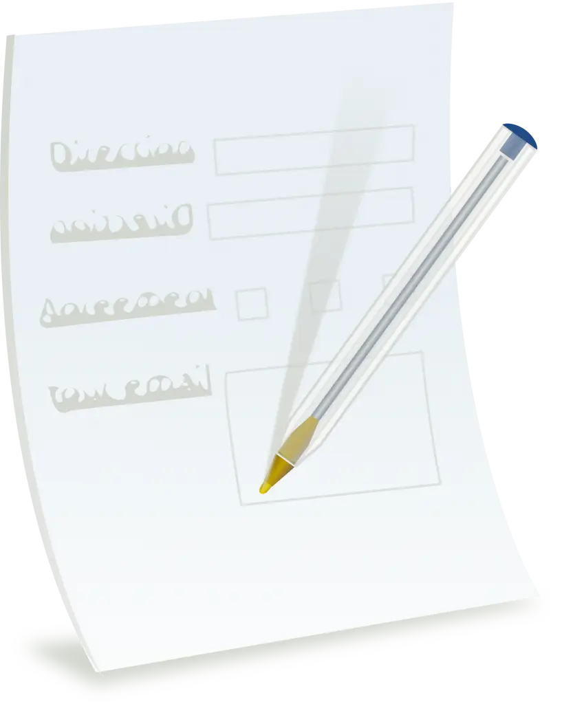 Paper And Pencil in Flat Cartoon Style