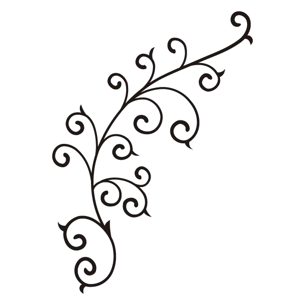 Black Decorative Swirl Illustration