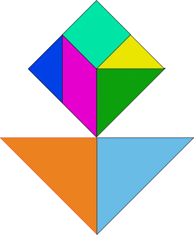 Colorful Geometric Shape Puzzle Design