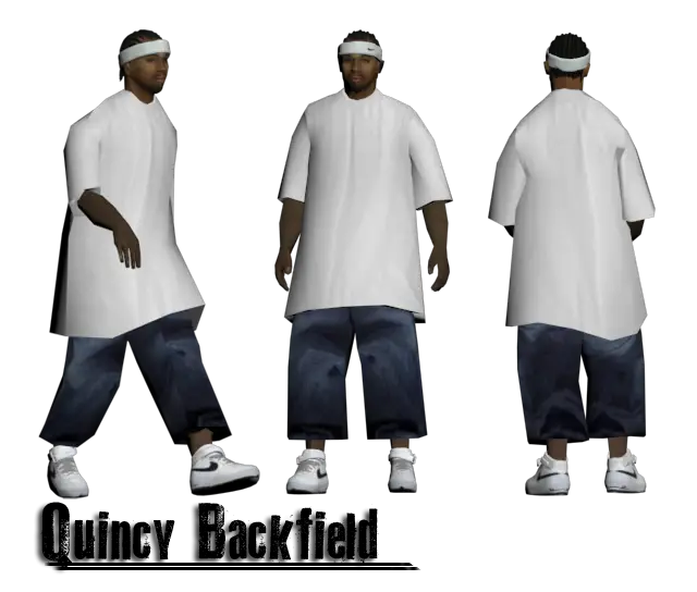 Animated Character Quincy Backfield in Different Poses