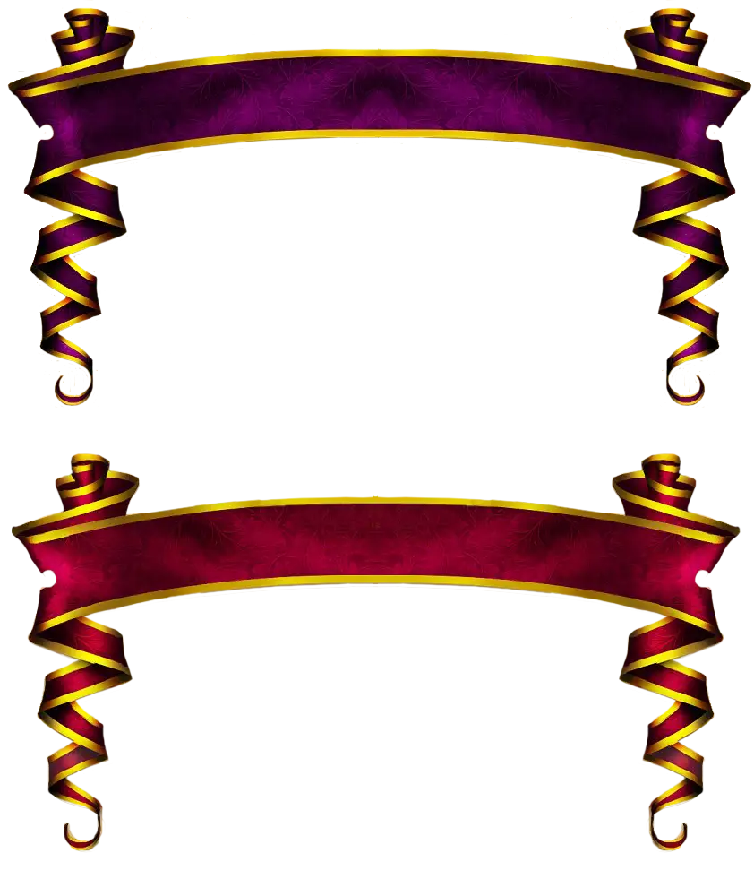 Red and Gold Ribbon Banners