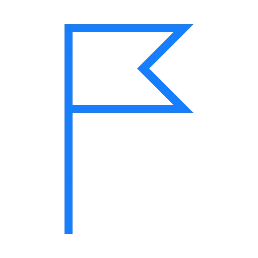 Simple Blue Flag Icon