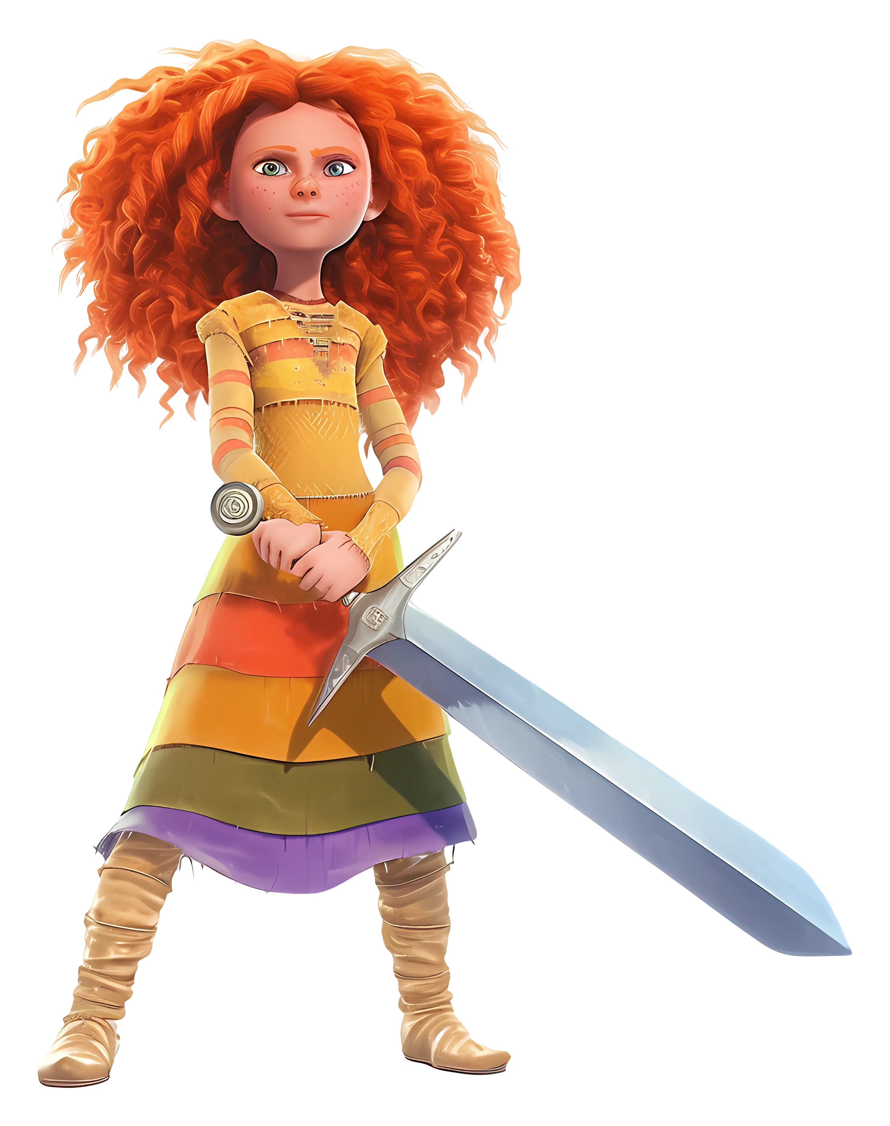 Red-haired Warrior with Sword