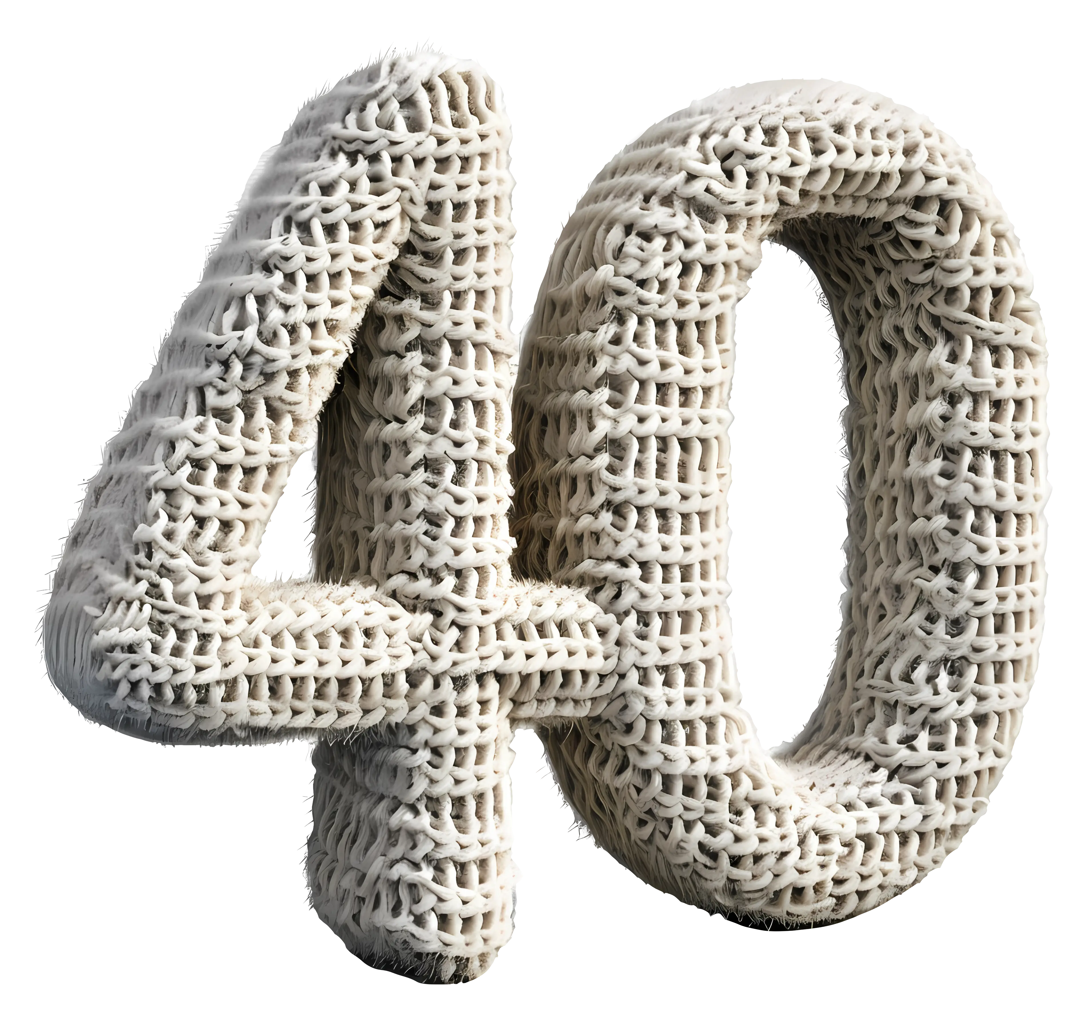 Knitted Number 40 Design
