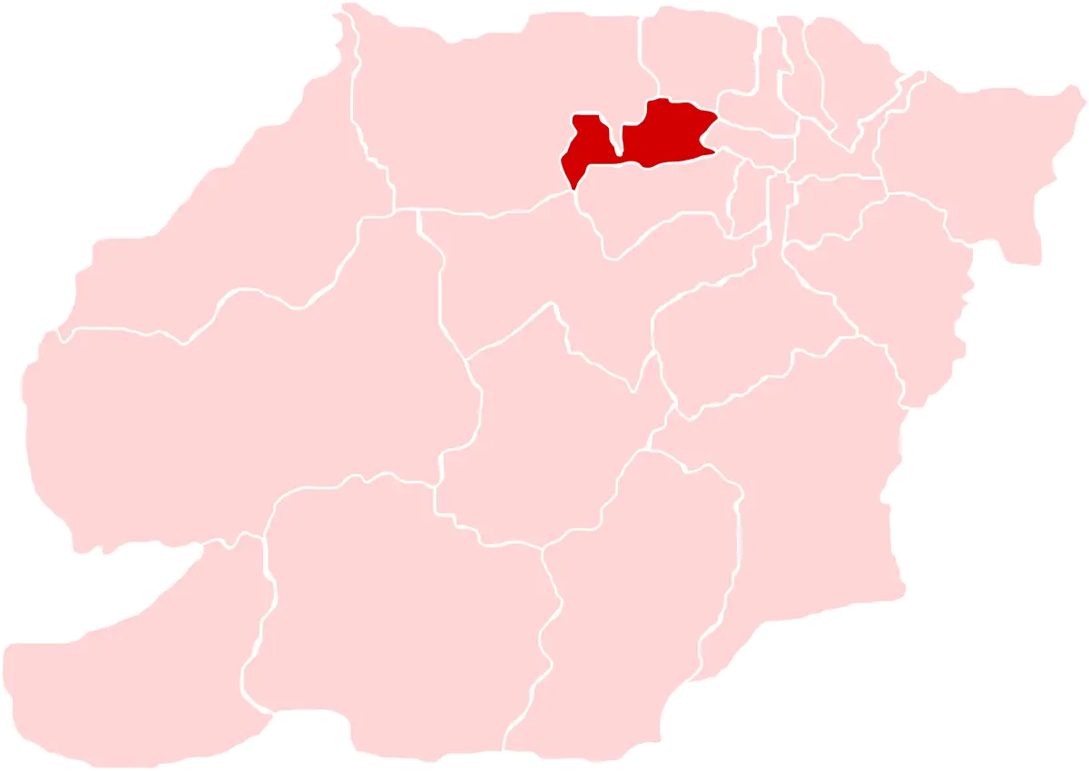 Regional Map with Highlighted Red Area