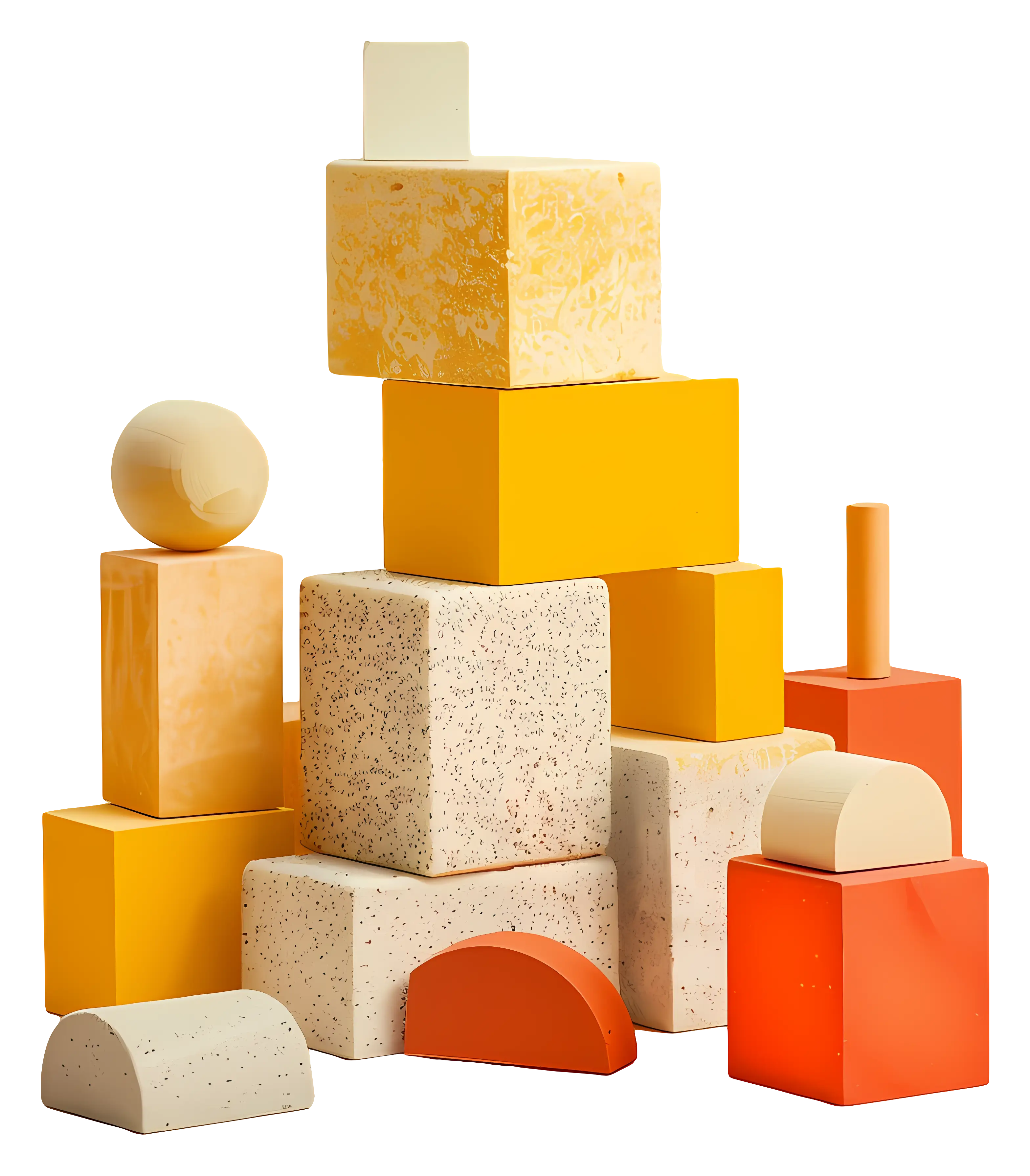 Set of Colorful Building Blocks