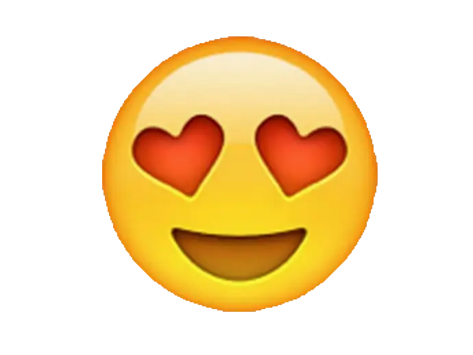 Heart Eyes Emoji Represents Love