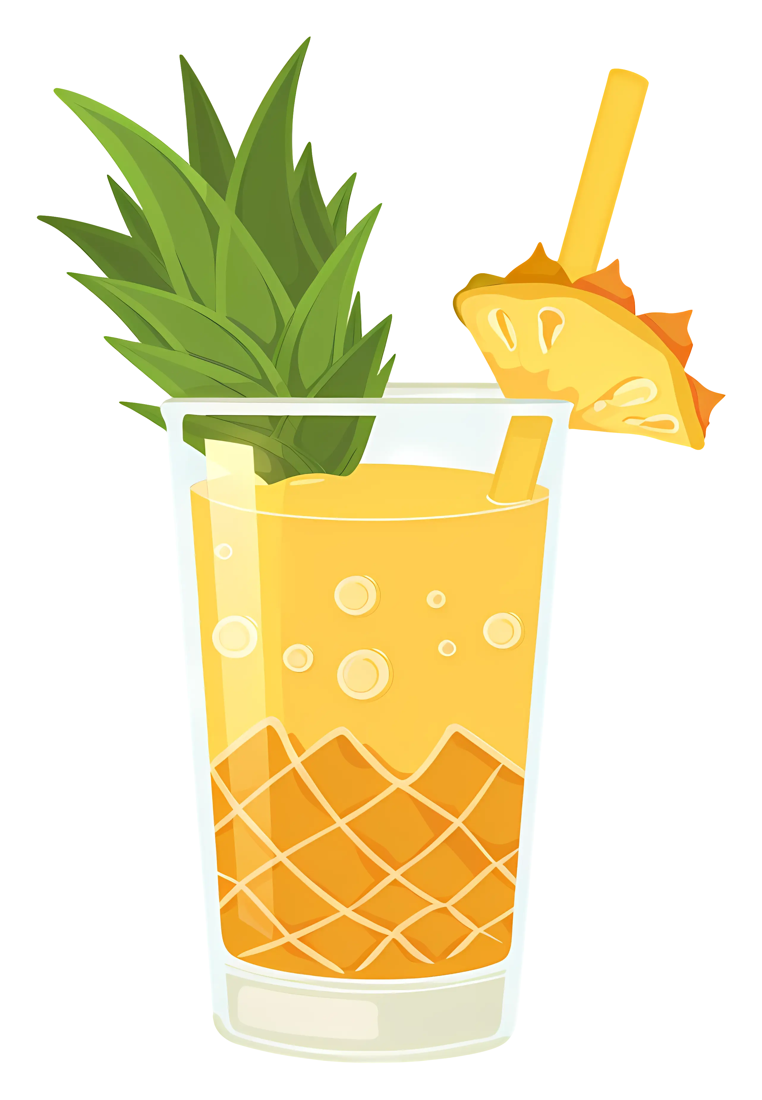 Tropical Pineapple Juice with Garnish
