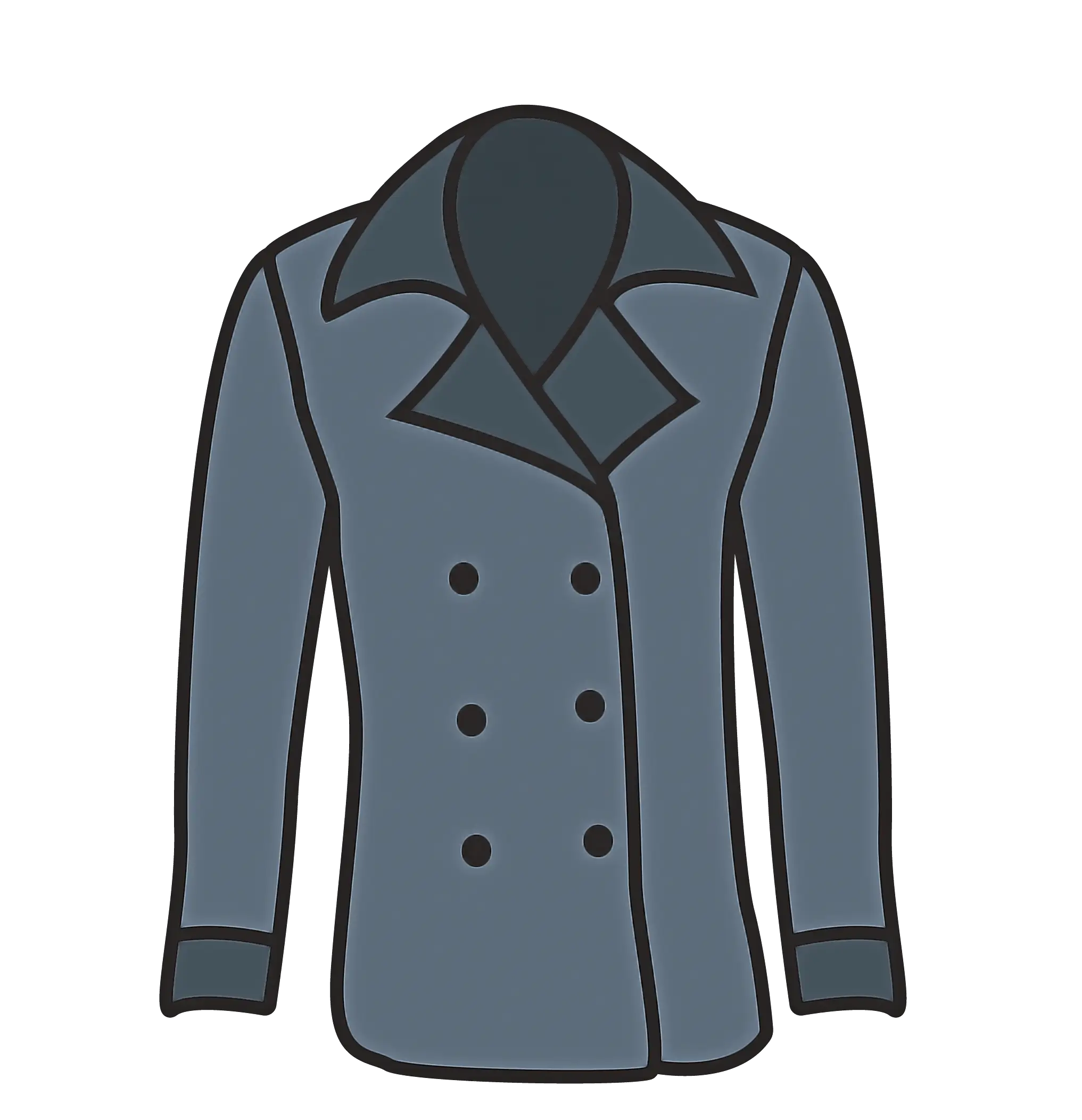 Blue Coat Illustration Design