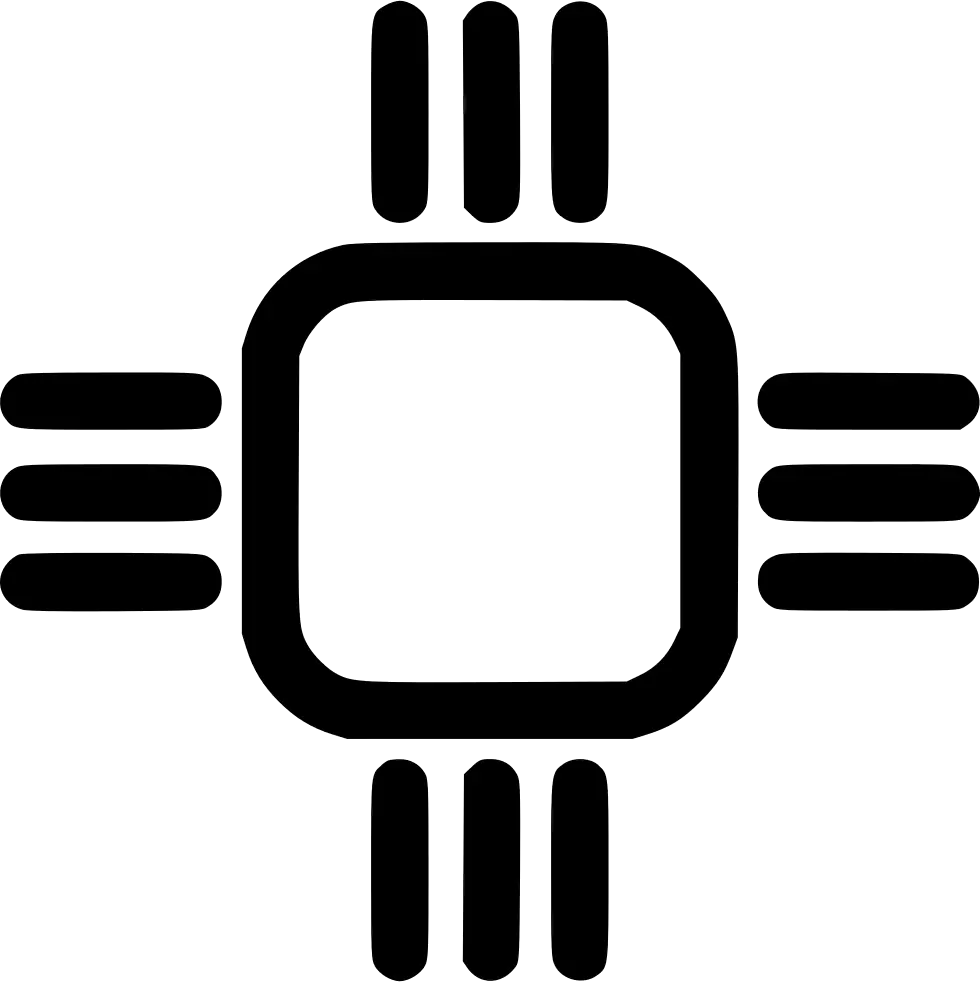 Chip Icon with Lines