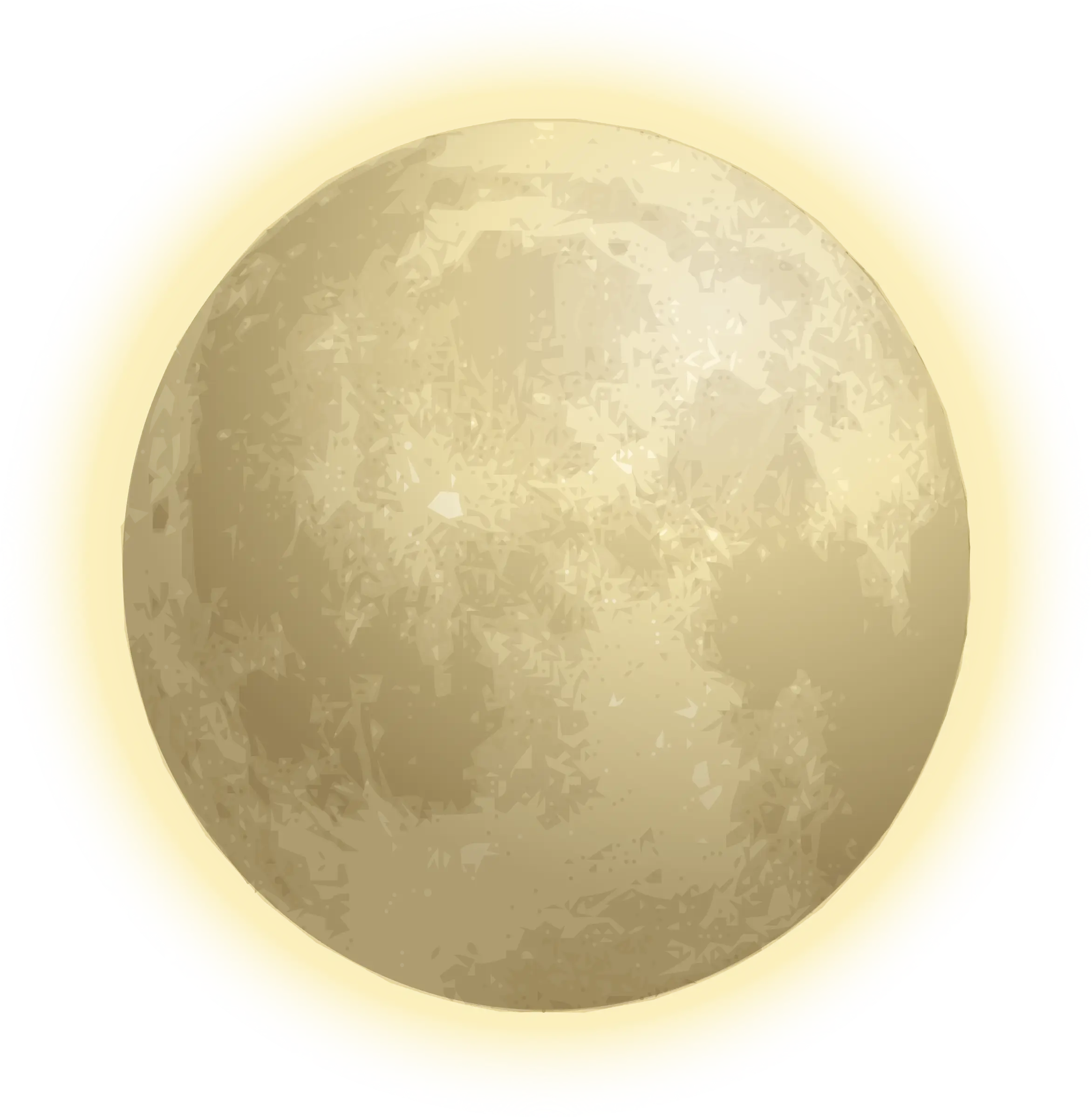 Golden Full Moon in Night Sky