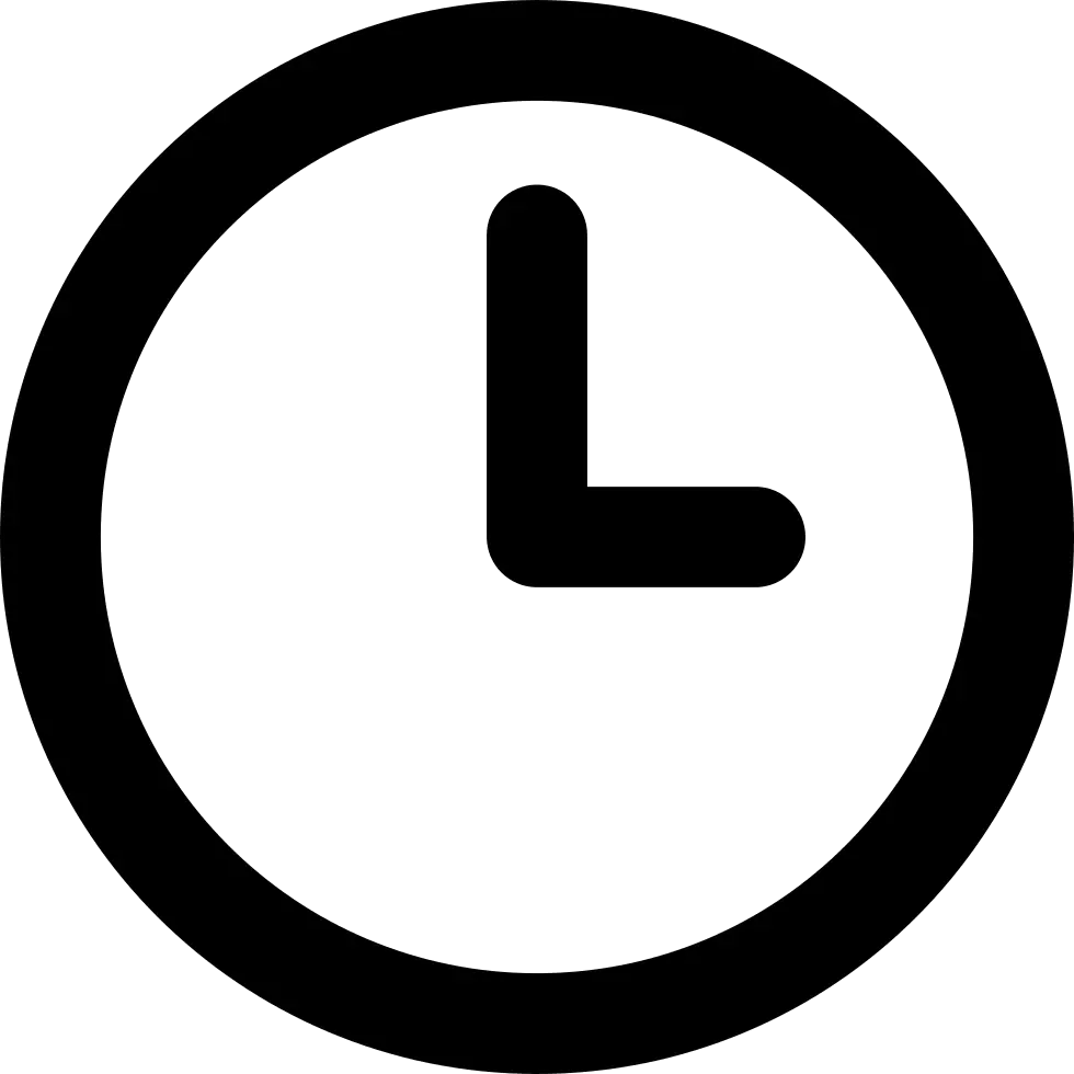 Minimalist Black Clock Symbol