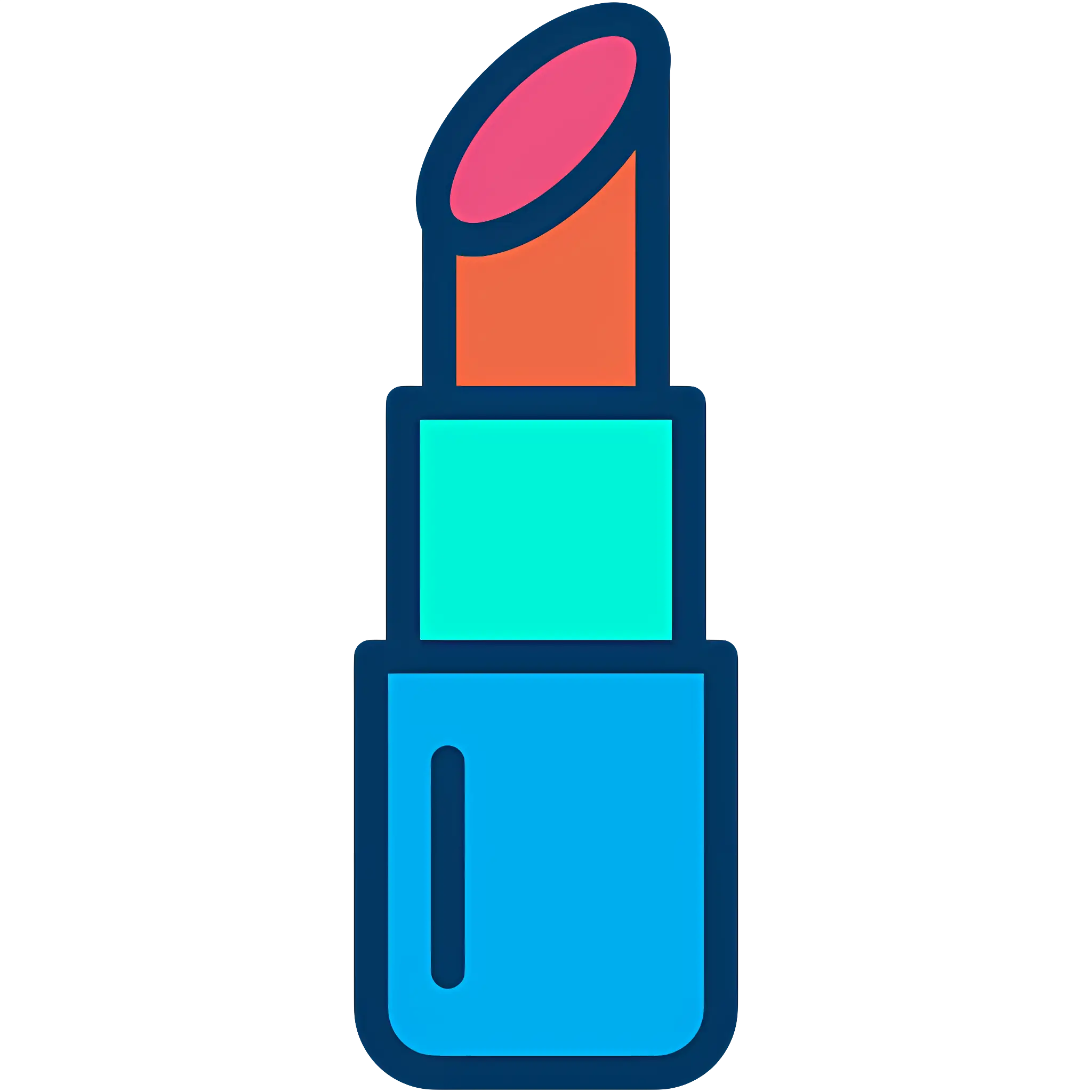 Lipstick Illustration in Blue Case