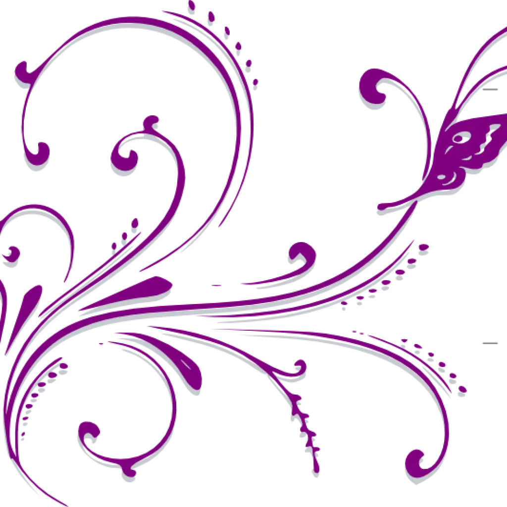 Purple Decorative Swirl Design