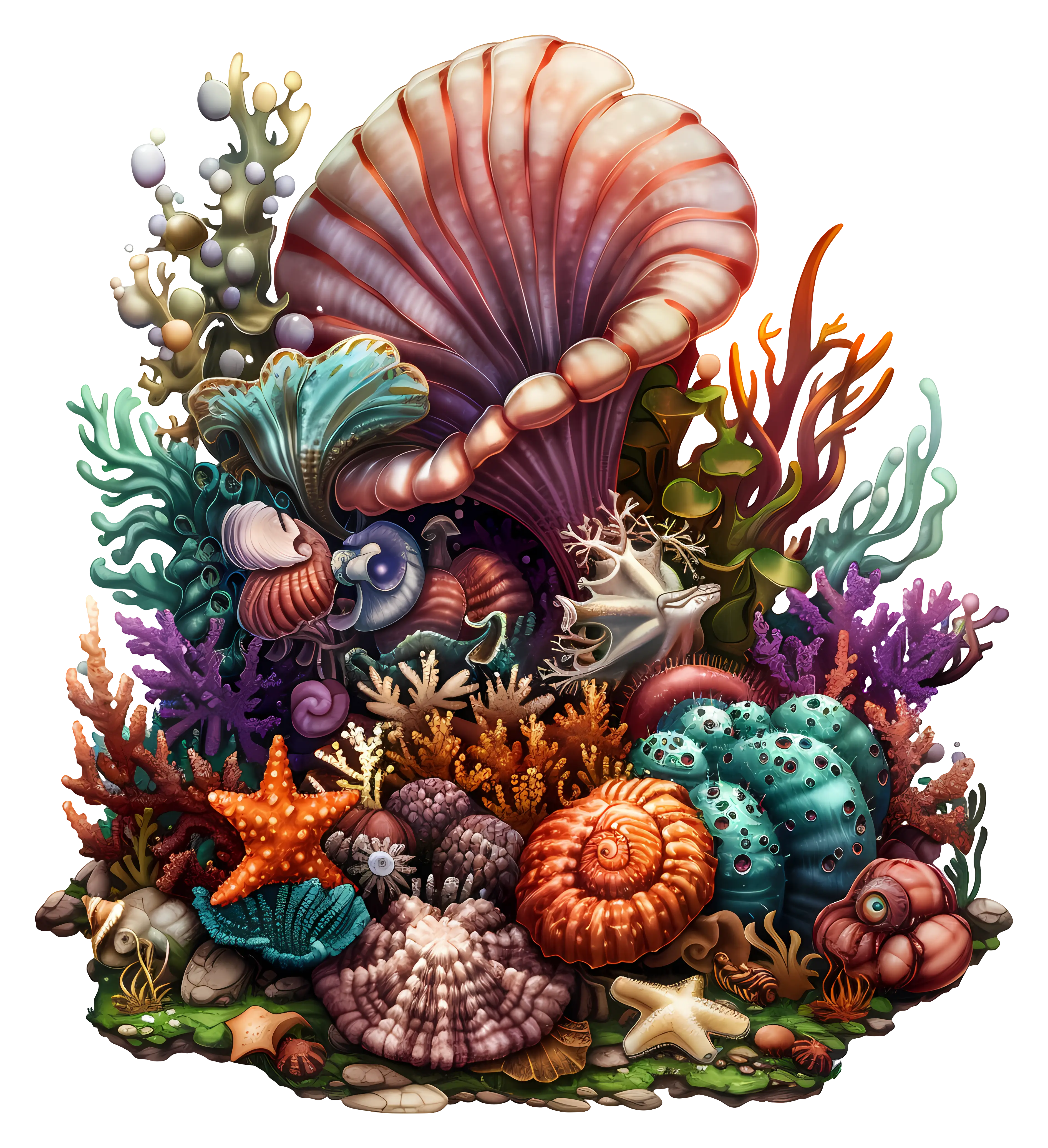 Vibrant Coral Reef Under the Sea
