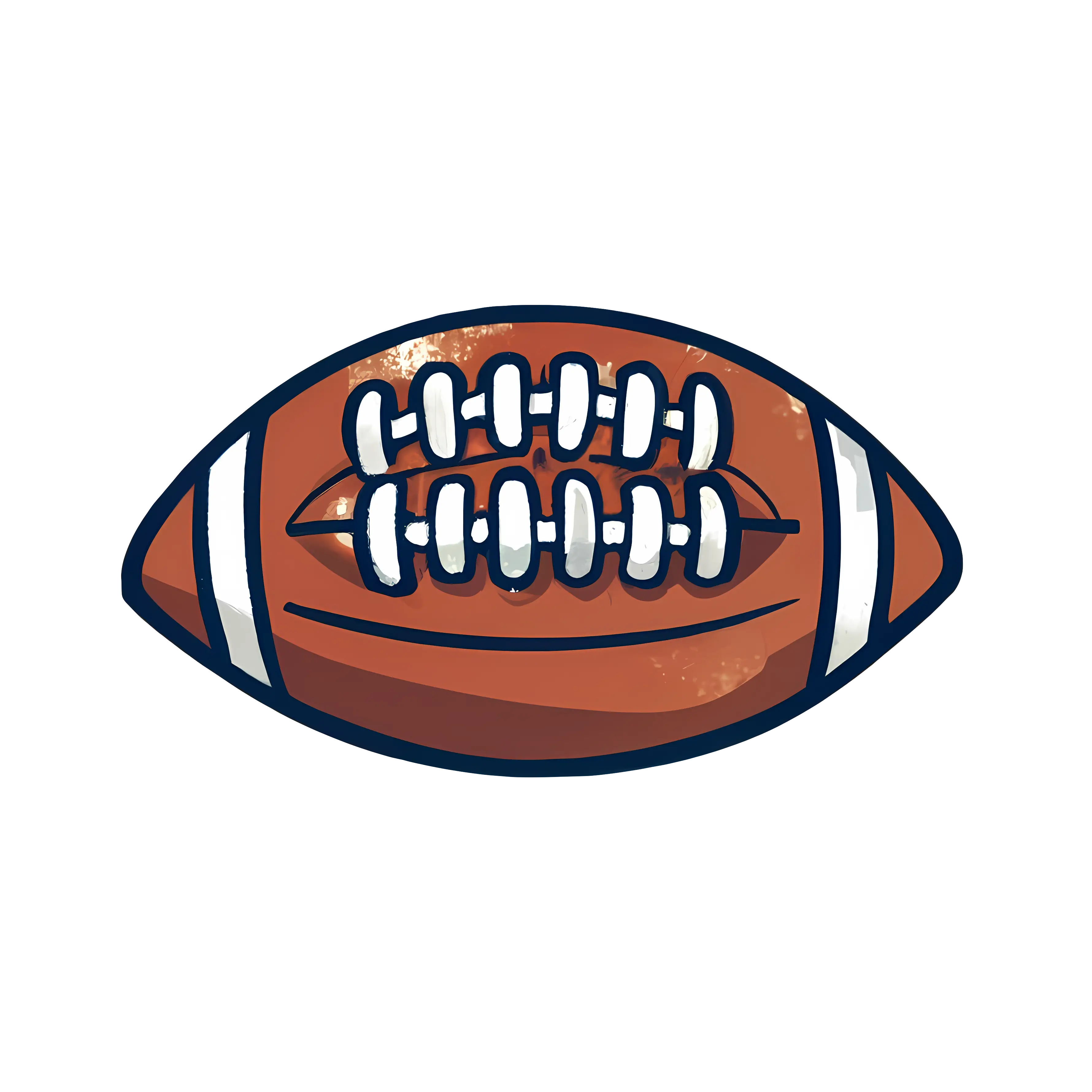 Classic Rugby Ball Illustration