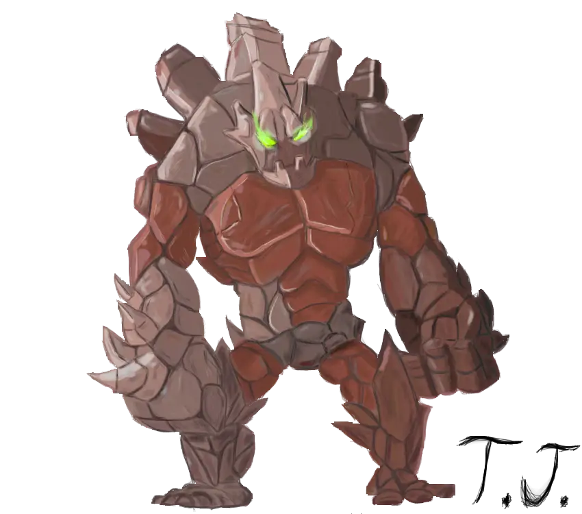 Rock Monster Character Illustration