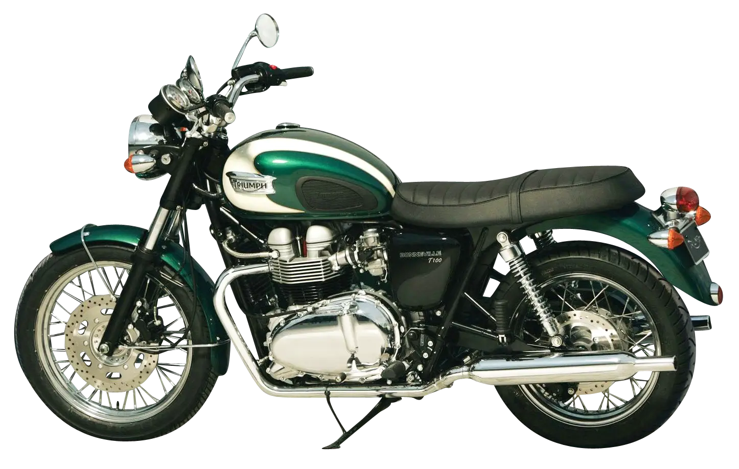 Green Retro Motorcycle