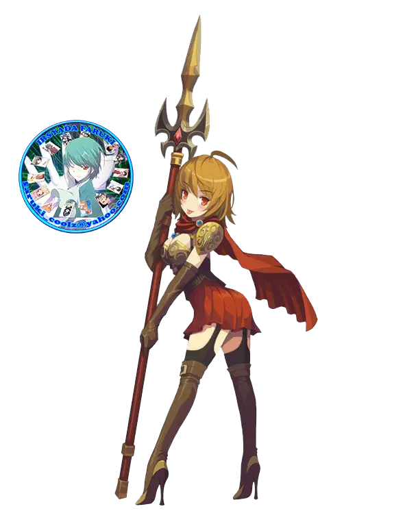 Anime Warrior Character with Spear