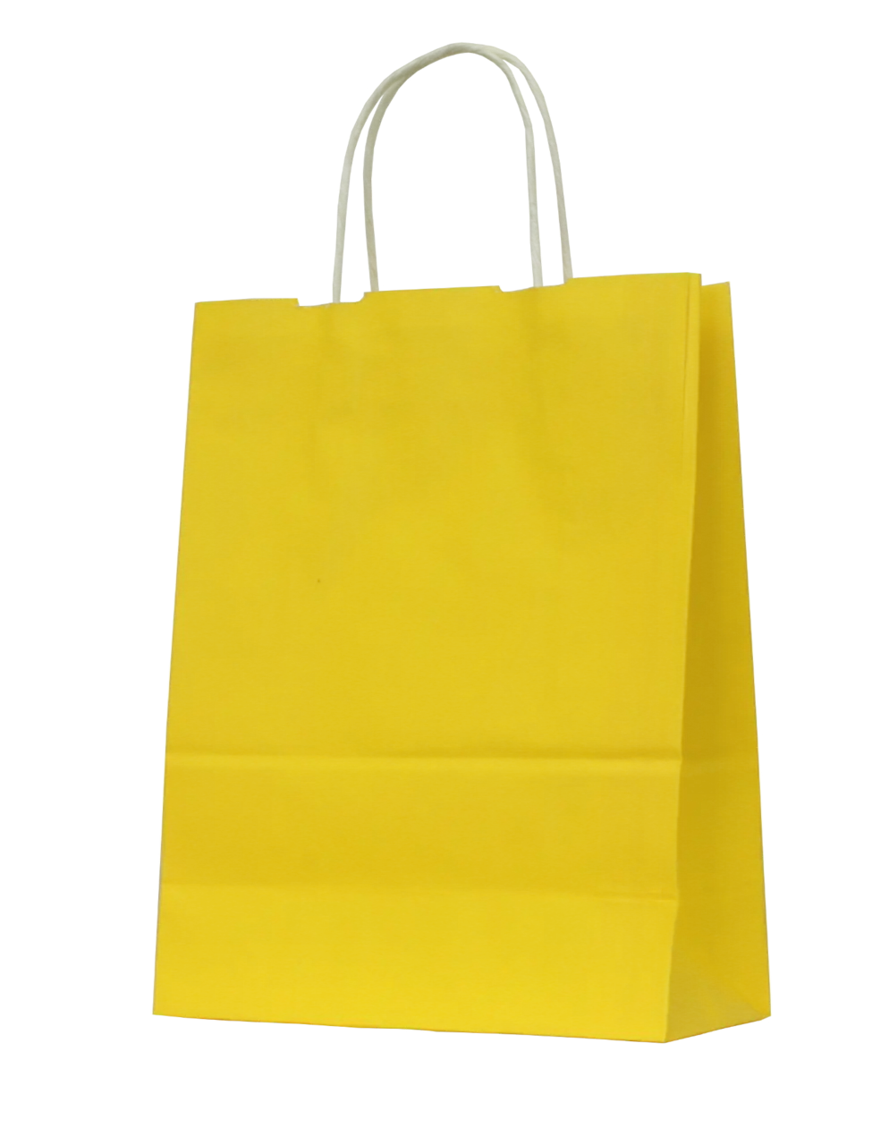 Bright Yellow Paper Shopping Bag