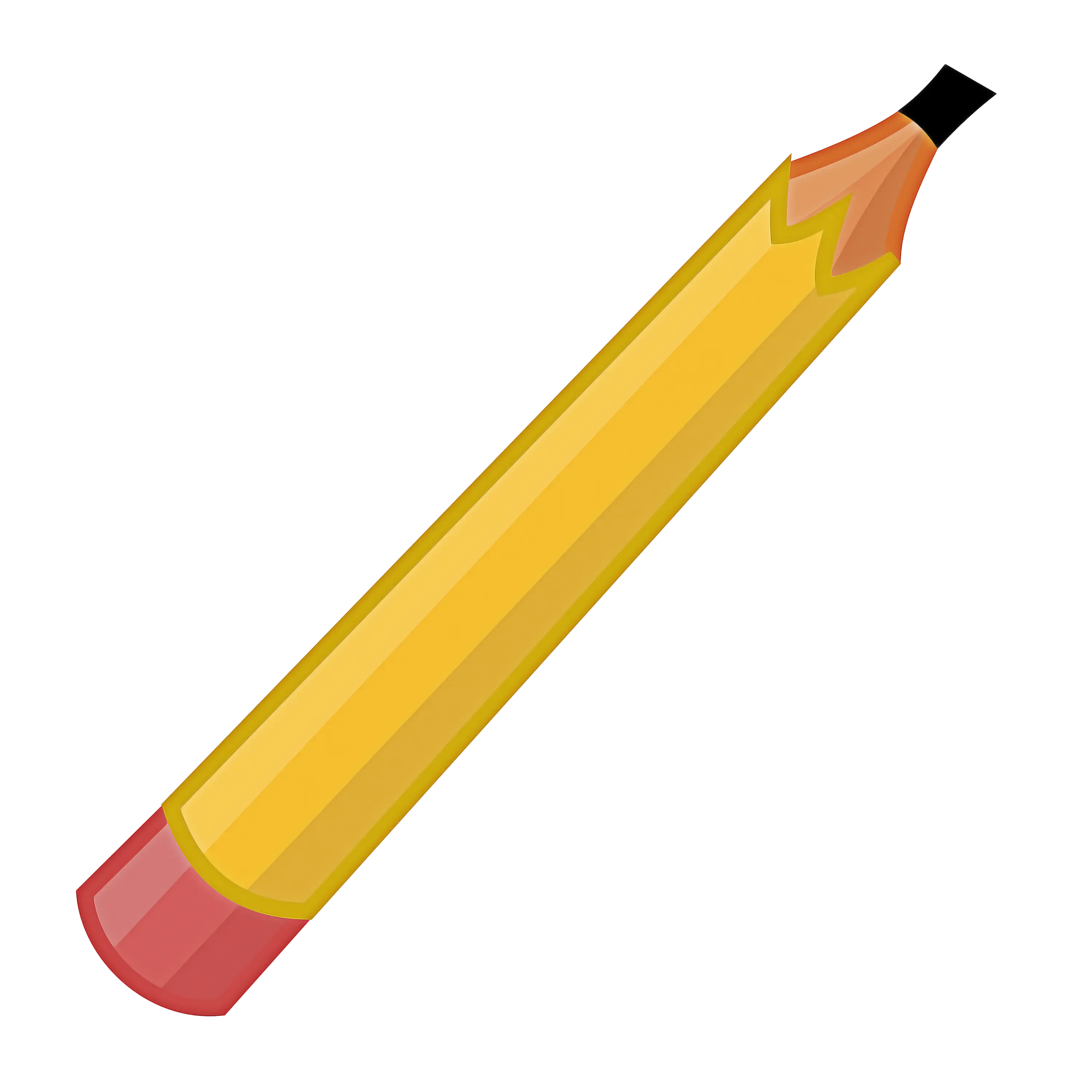 Bright Yellow Pencil Illustration for Writing