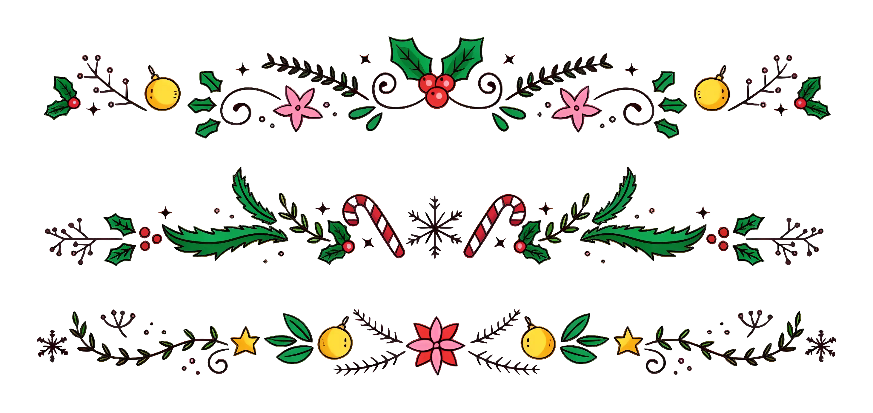 Colorful Christmas Decorations and Candy Canes