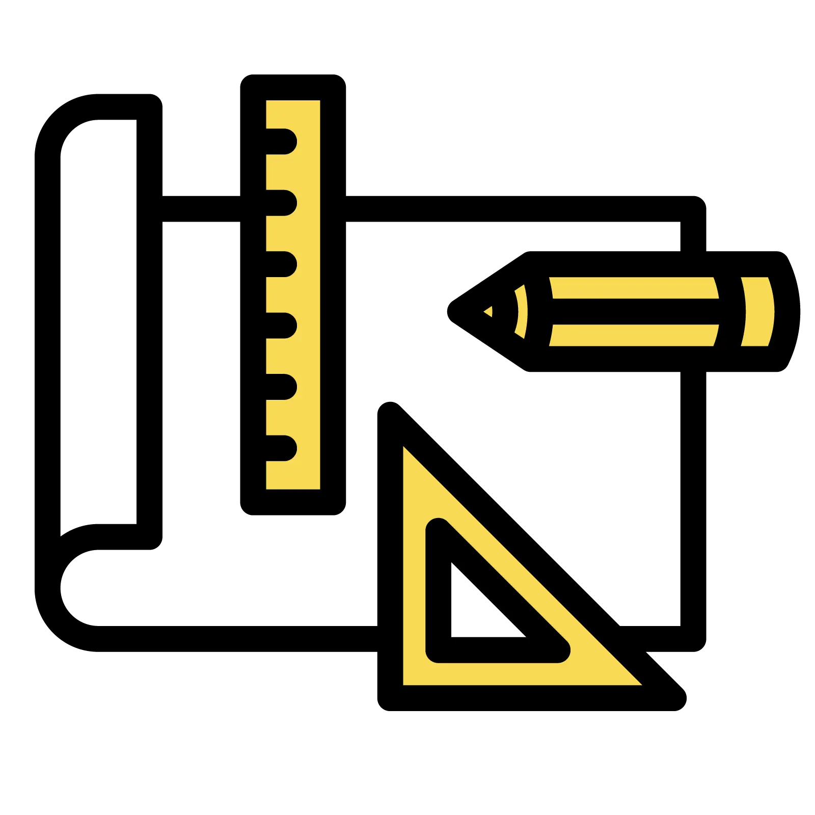 Drafting Tools and Blueprints Logo