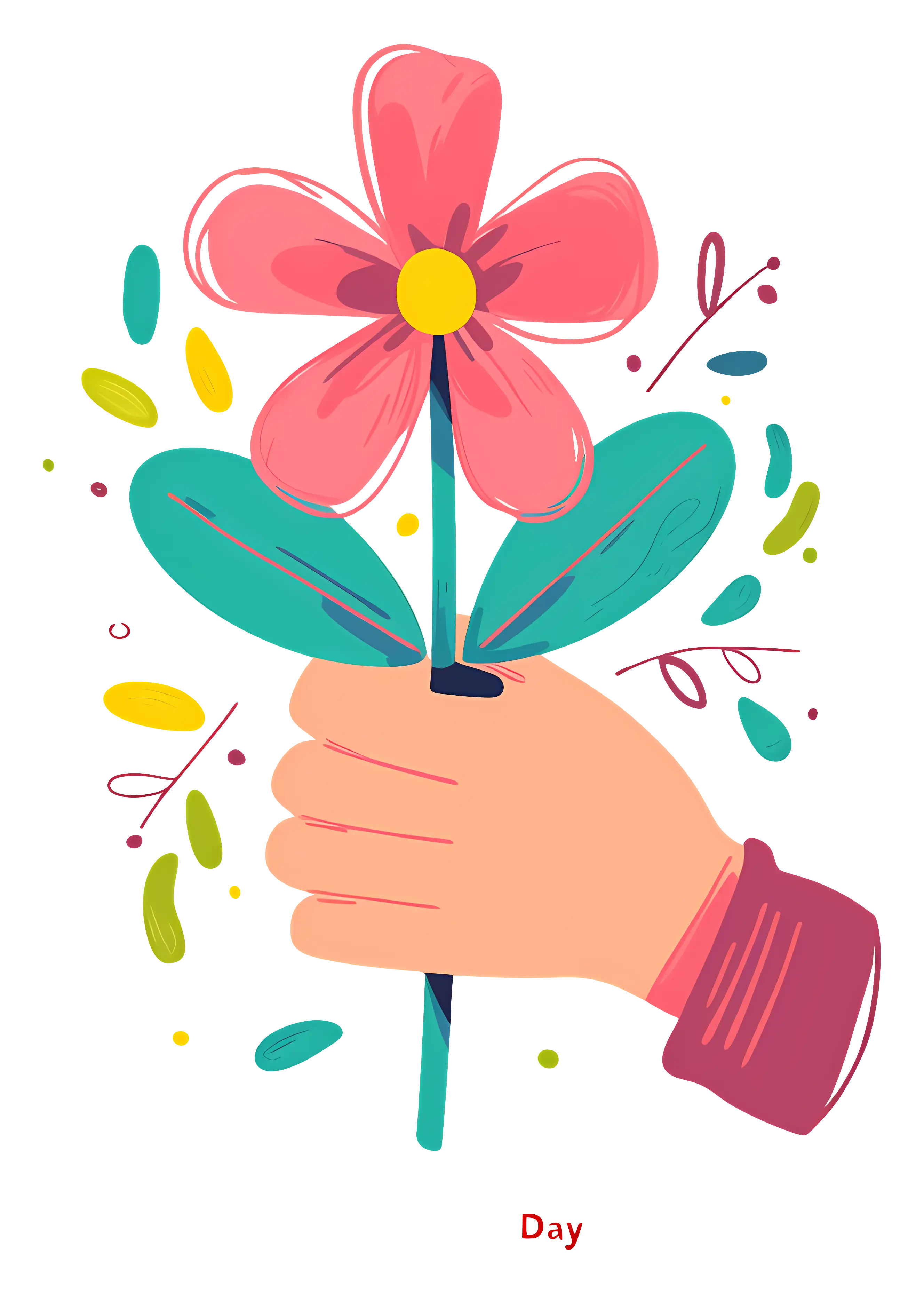 Pink Flower in Hand