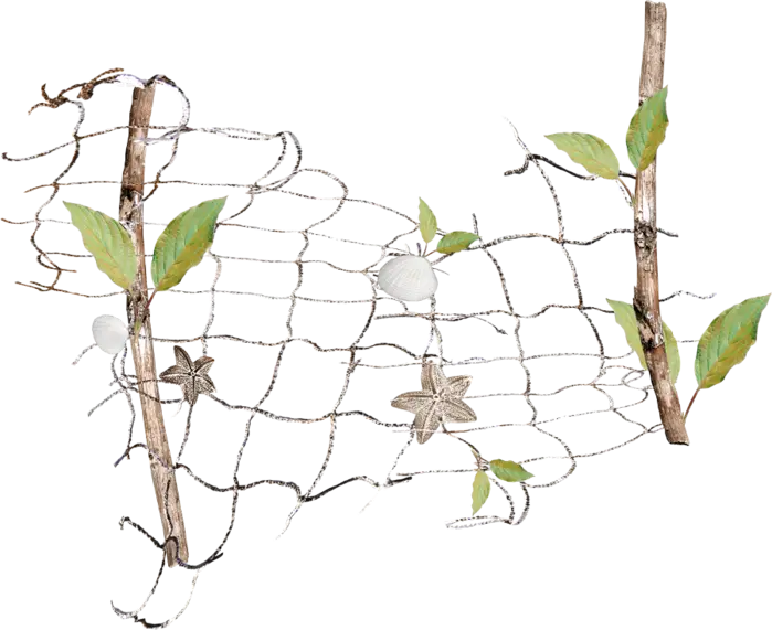 Rustic Decorative Net with Leaves