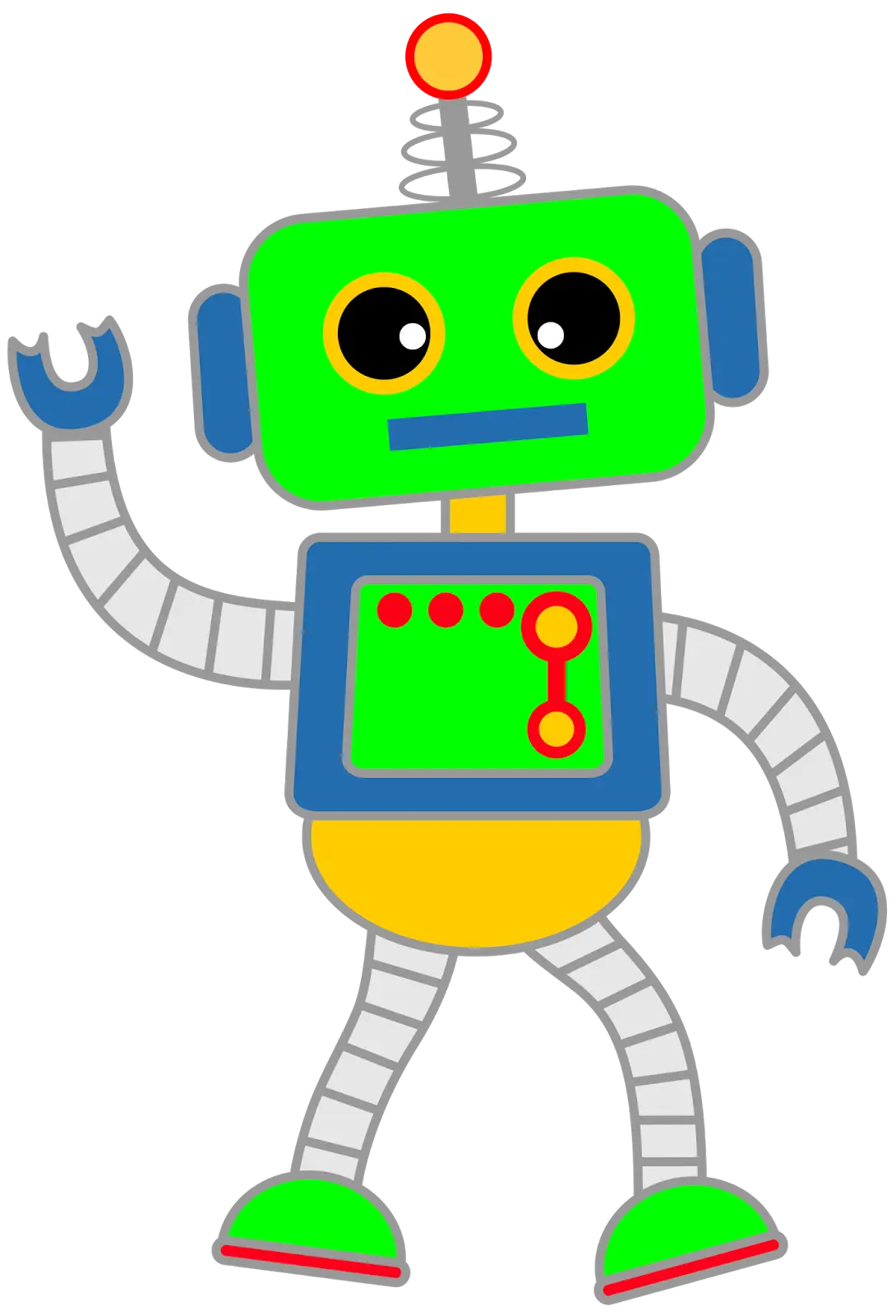 Colorful Cartoon Robot Illustration