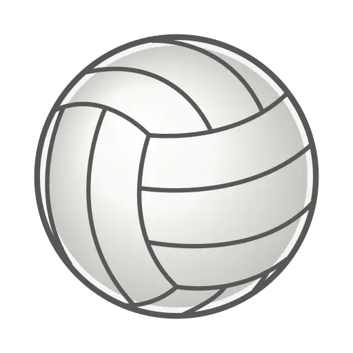 Gray Volleyball Illustration for Sports Themes