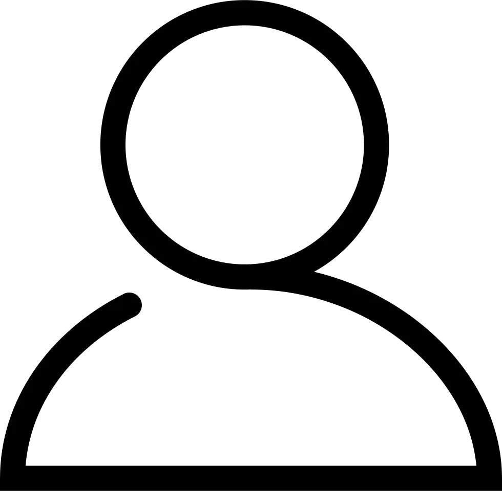 Minimal Black and White Person Icon