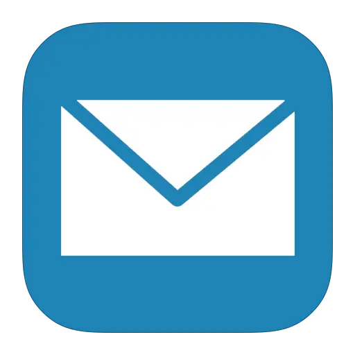 Blue Email Icon in Rounded Square Design