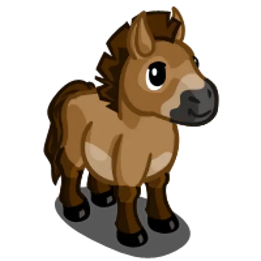 Cute Cartoon Horse Character