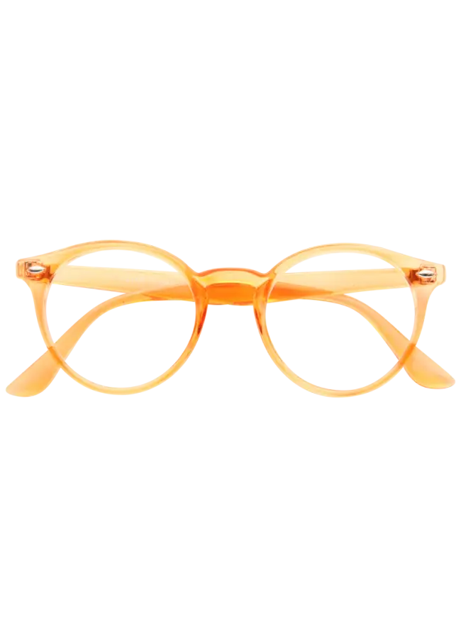 Transparent Orange Glasses for Style and Vision