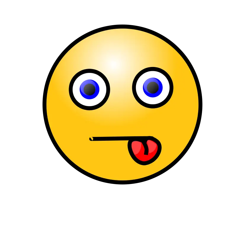 Silly Face Emoji Illustration with Tongue Out