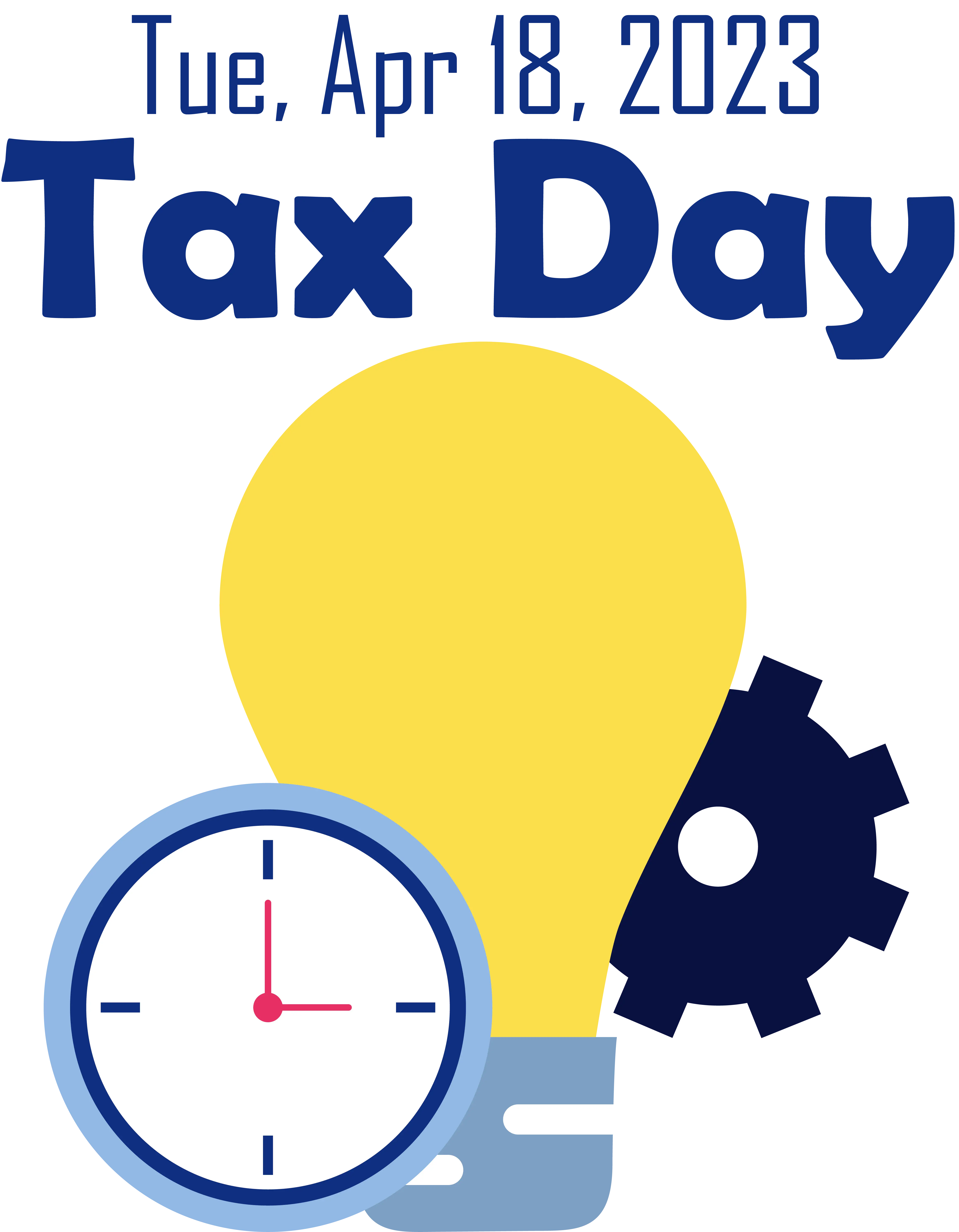 Light Bulb and Clock for Tax Day Reminder