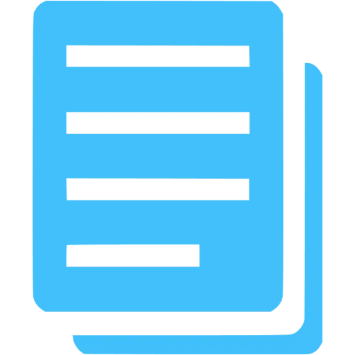 Blue Document Icon for Digital Applications