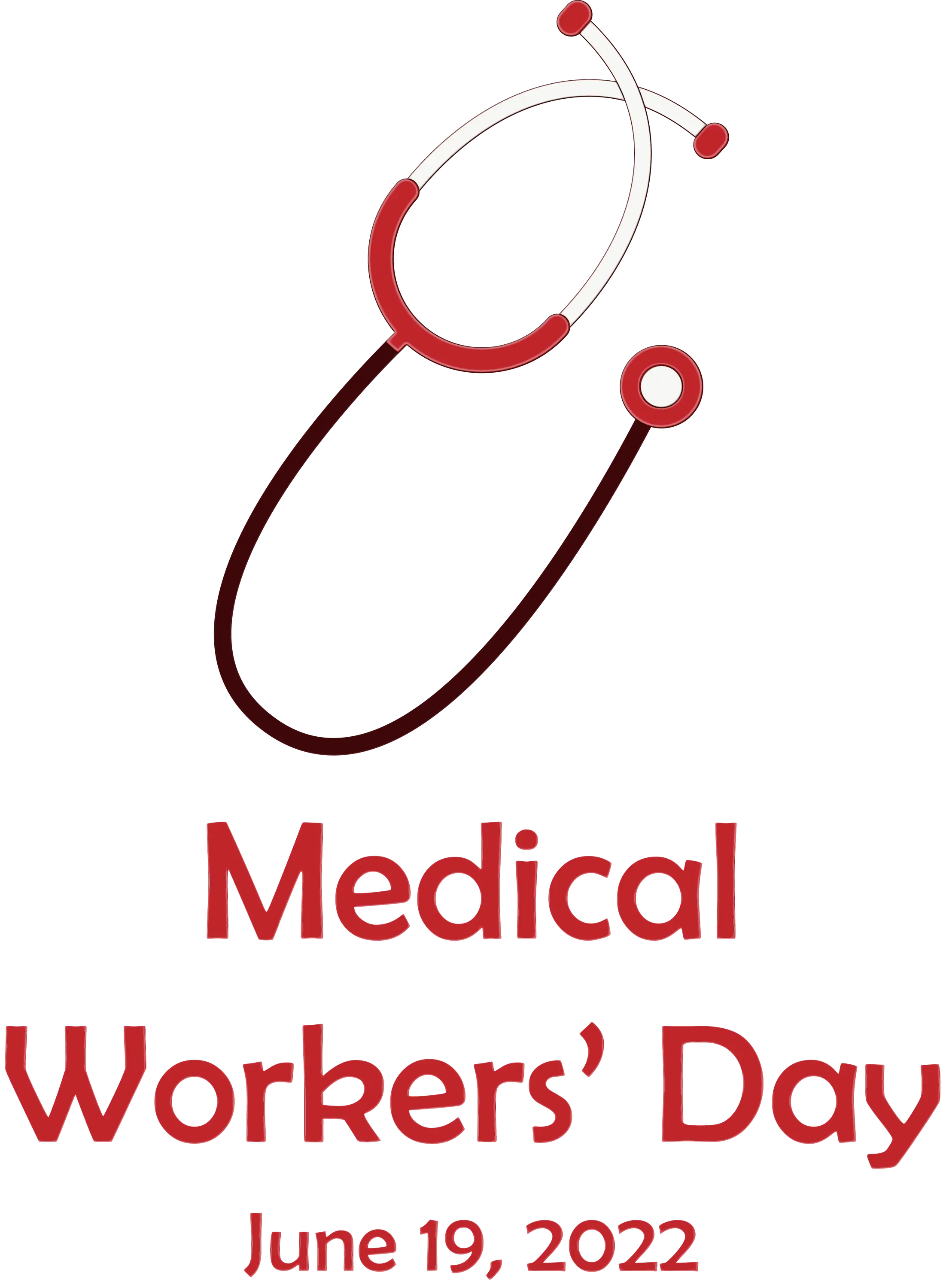 Medical Workers&#039; Day Stethoscope Symbol Design
