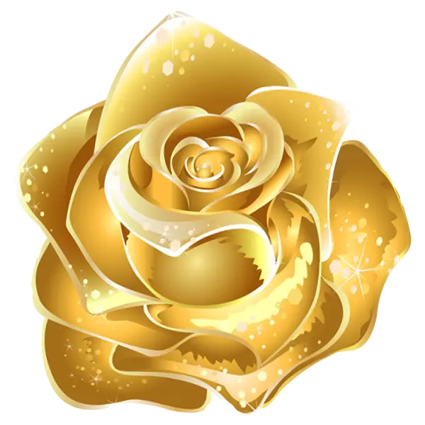 Luxurious Golden Rose Illustration