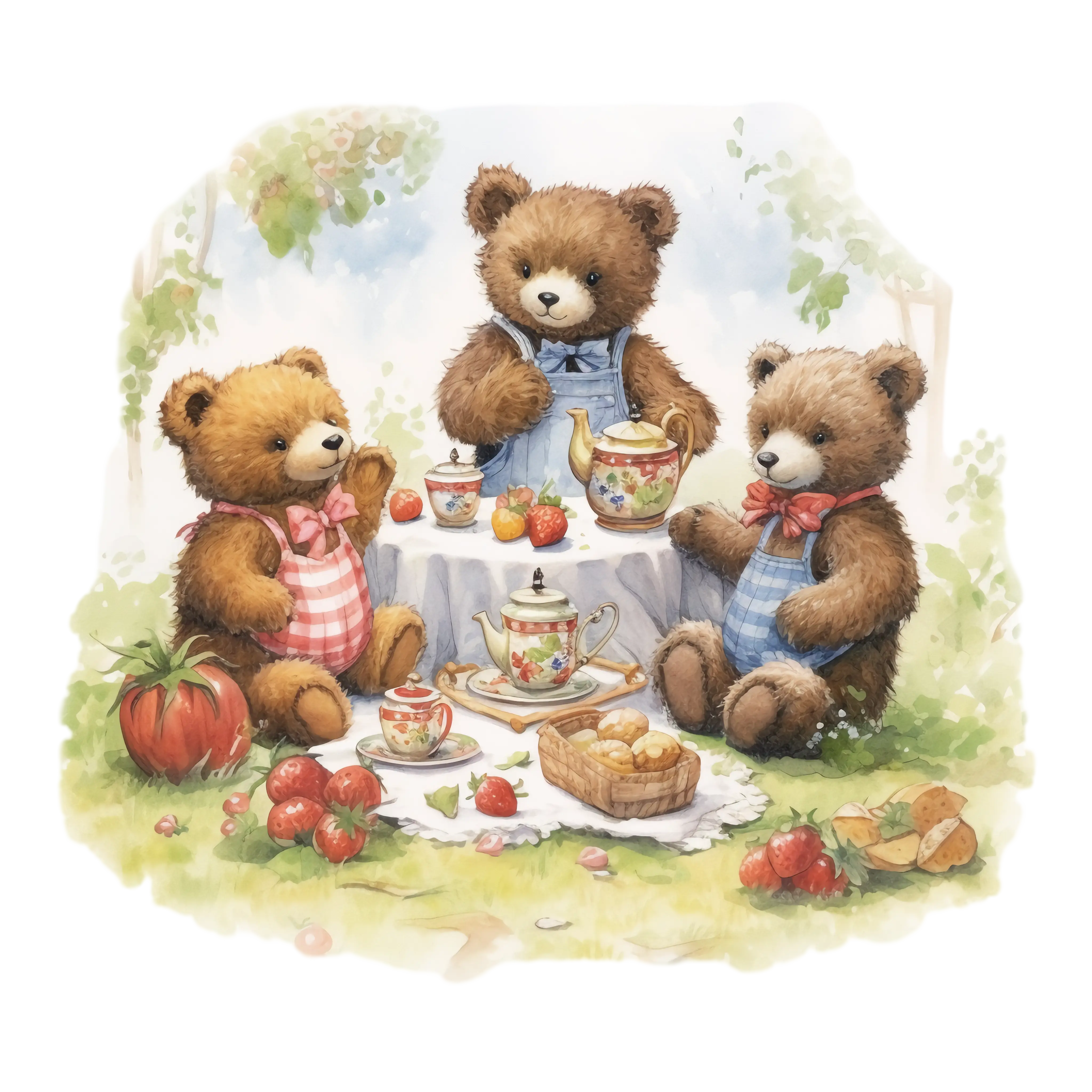 Teddy Bears Having a Tea Party