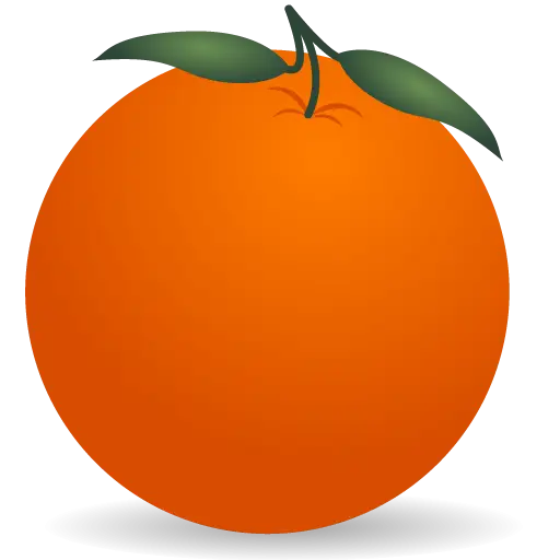 Fresh Orange with Leaves