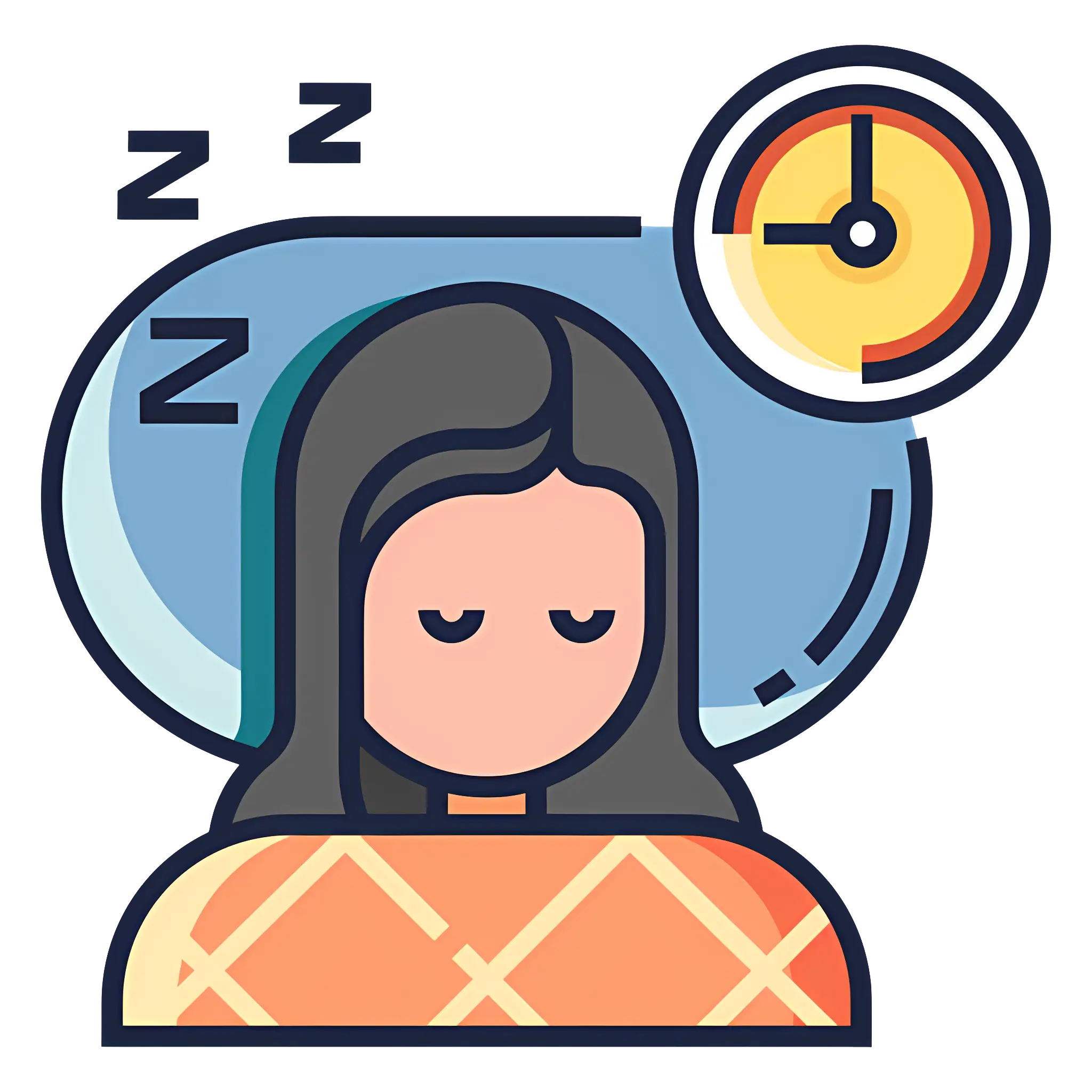 Sleeping Person with Clock