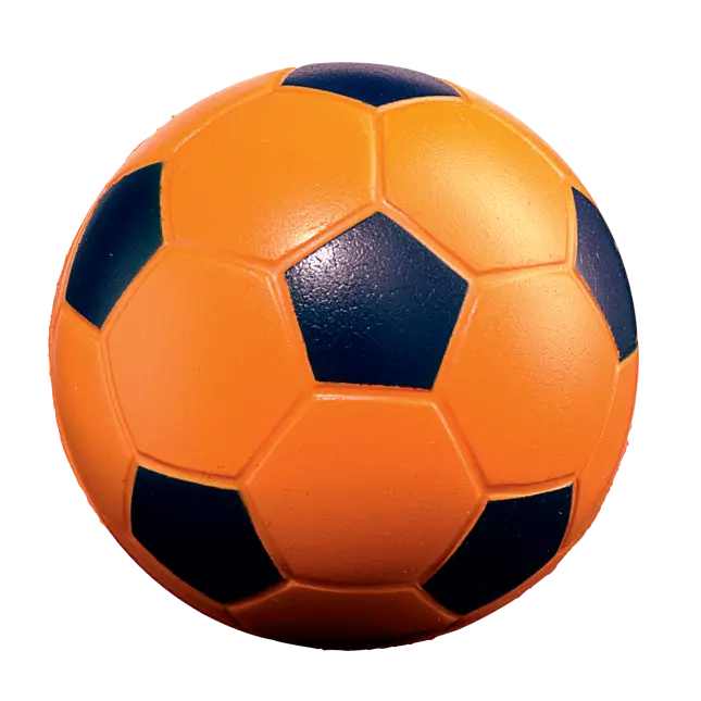 Orange and Black Soccer Ball
